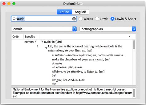 Lewis & Short Dictionary (v.1.4.0) .